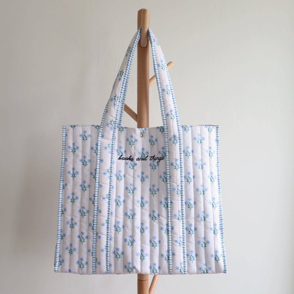 Books and Things Floral Tote