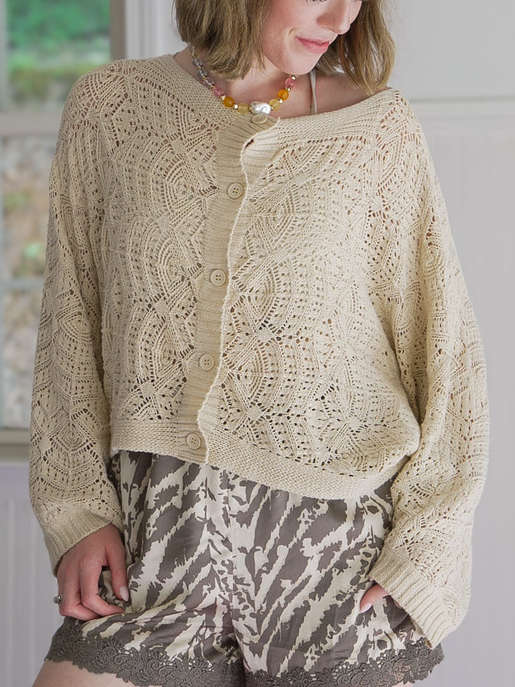 cozy cider crochet cardigan