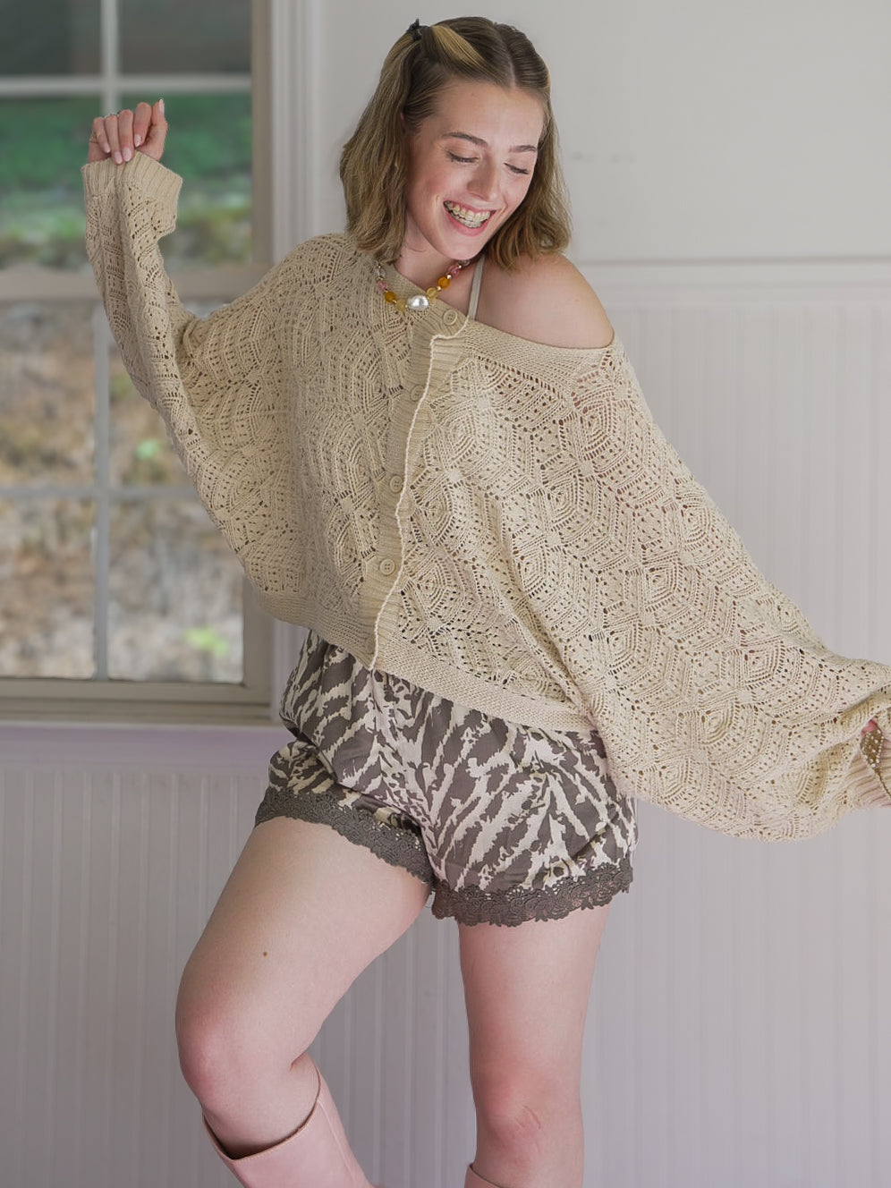 cozy cider crochet cardigan