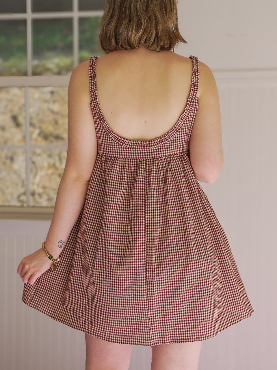 noah gingham mini dress