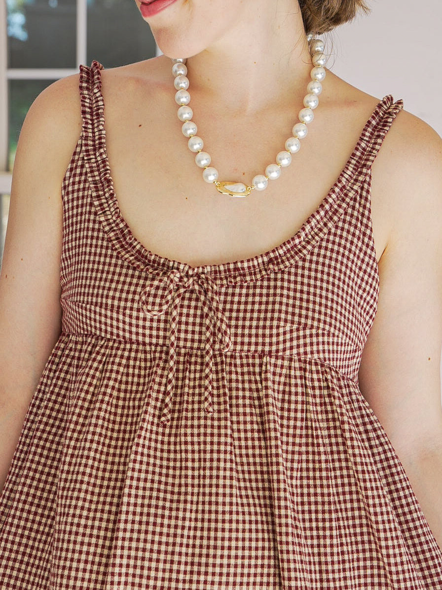 noah gingham mini dress