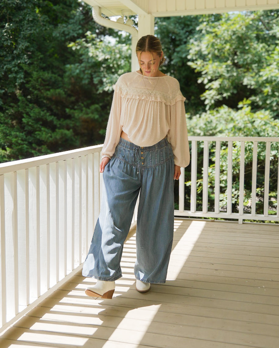 morning stroll wide leg pants