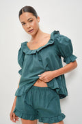 TEAGAN FRILL GINGHAM TOP