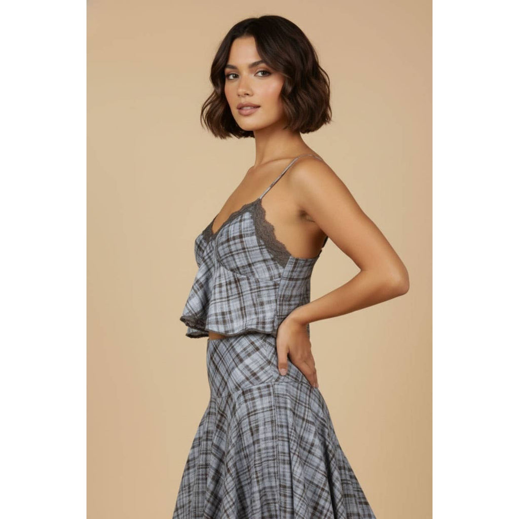 Plaid Lace TOP