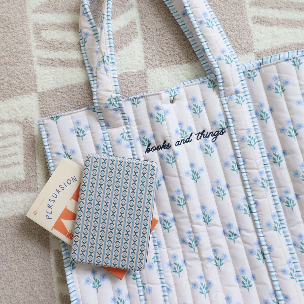 Books and Things Floral Tote